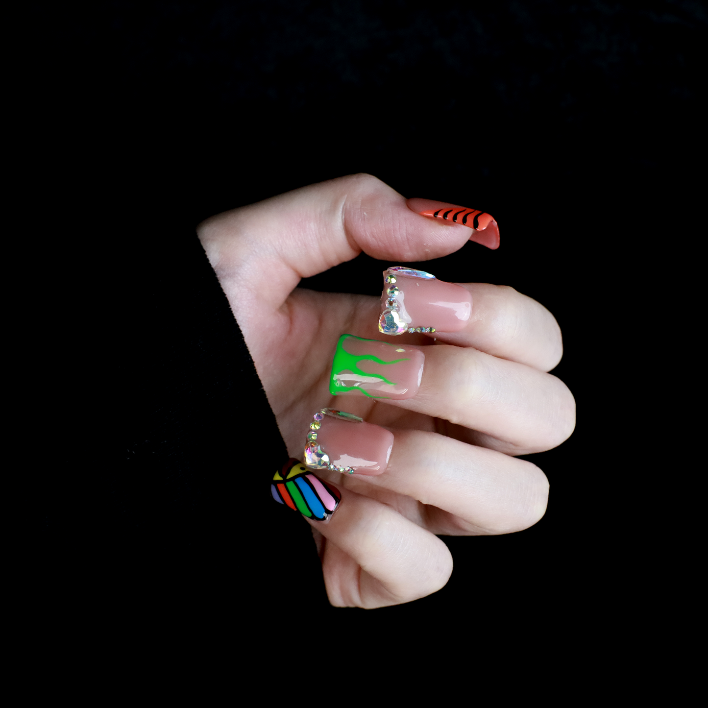 Playful Short Duck Press-On Nails
