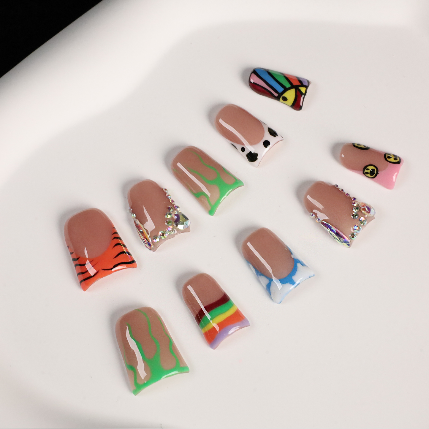 Playful Short Duck Press-On Nails