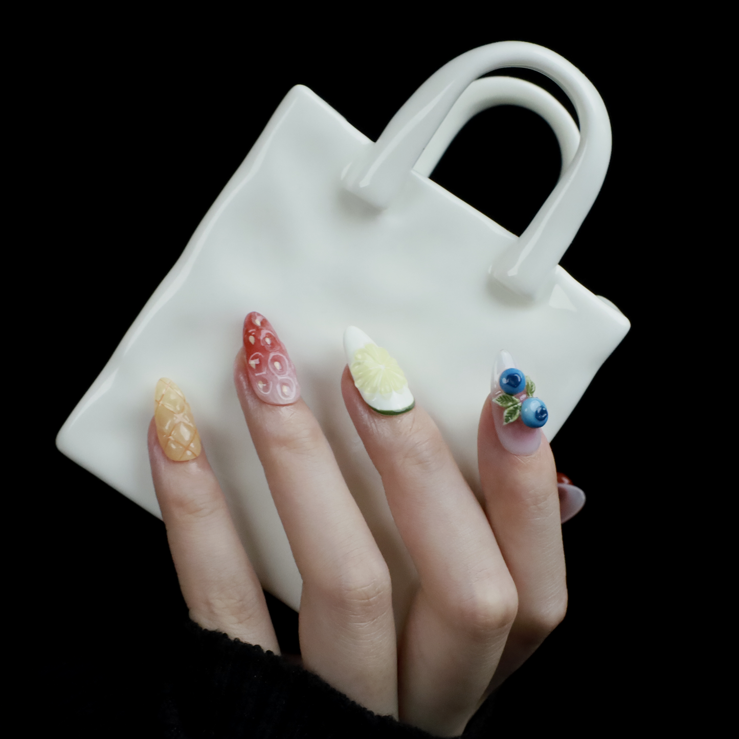 Tutti-Fruit Charm Press-On Nails