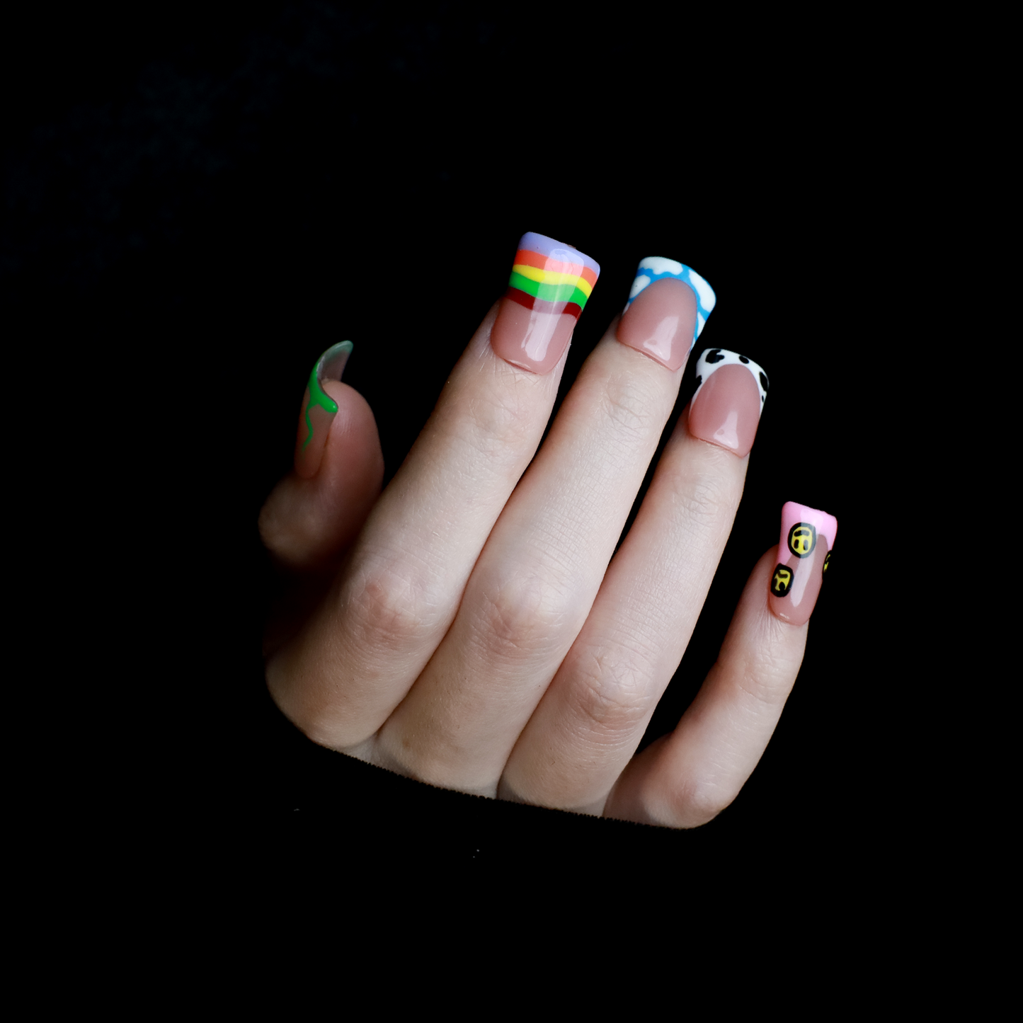 Playful Short Duck Press-On Nails