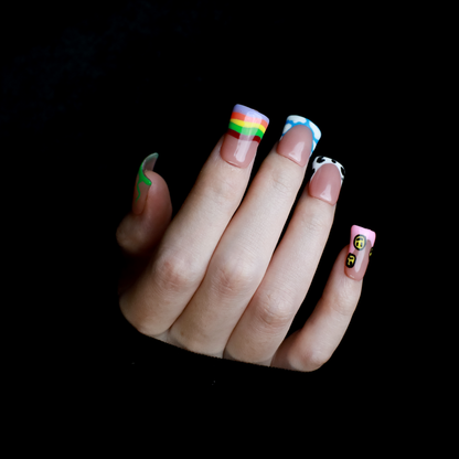 Playful Short Duck Press-On Nails