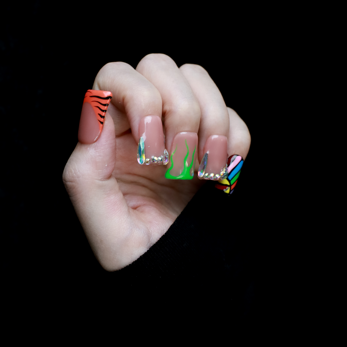 Playful Short Duck Press-On Nails