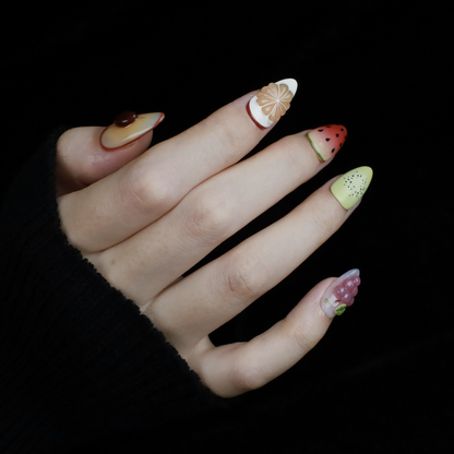 Tutti-Fruit Charm Press-On Nails