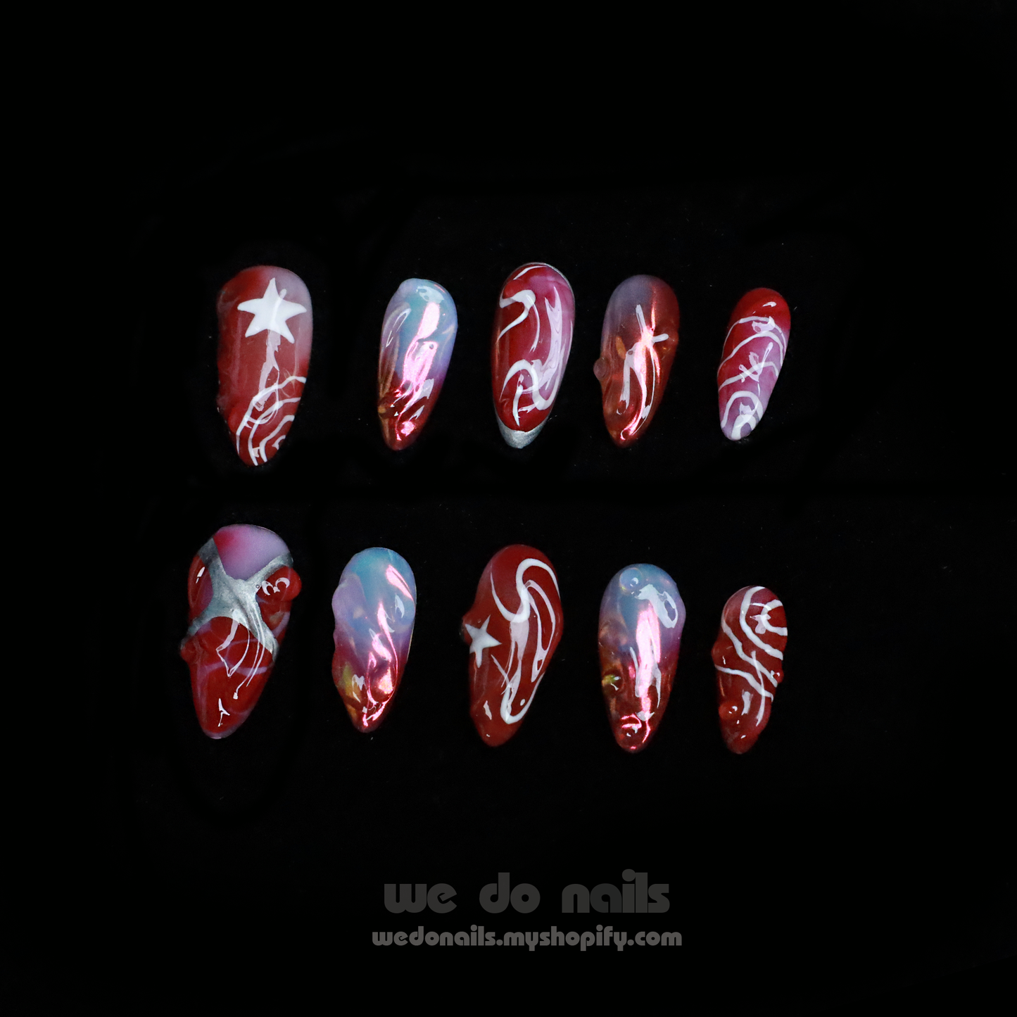 Red Sky Press-On Nails