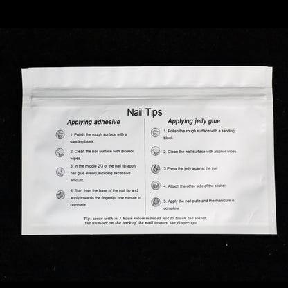 Two sheets of WeDoNails Best Nail Glue For Press On Nails with a pebble pattern sit on a round wooden platform. The text reads The Future of Nail Adhesive, emphasizing its safety, innovation, ease, and durability for nail applications. A soft, bright background enhances this cutting-edge product.