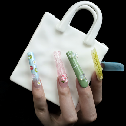 Enchanted Garden Custom Press-on Nails