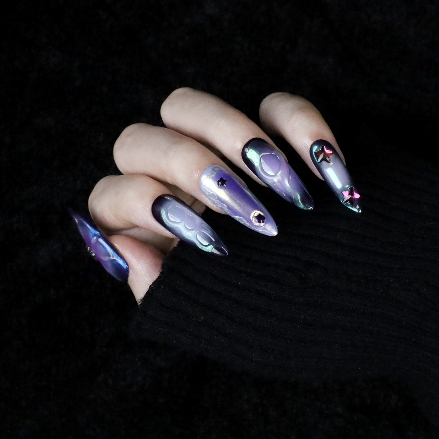 Aurora Effect Custom Press On Nails