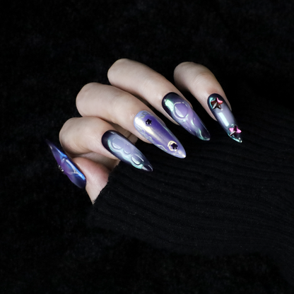 Aurora Effect Custom Press On Nails