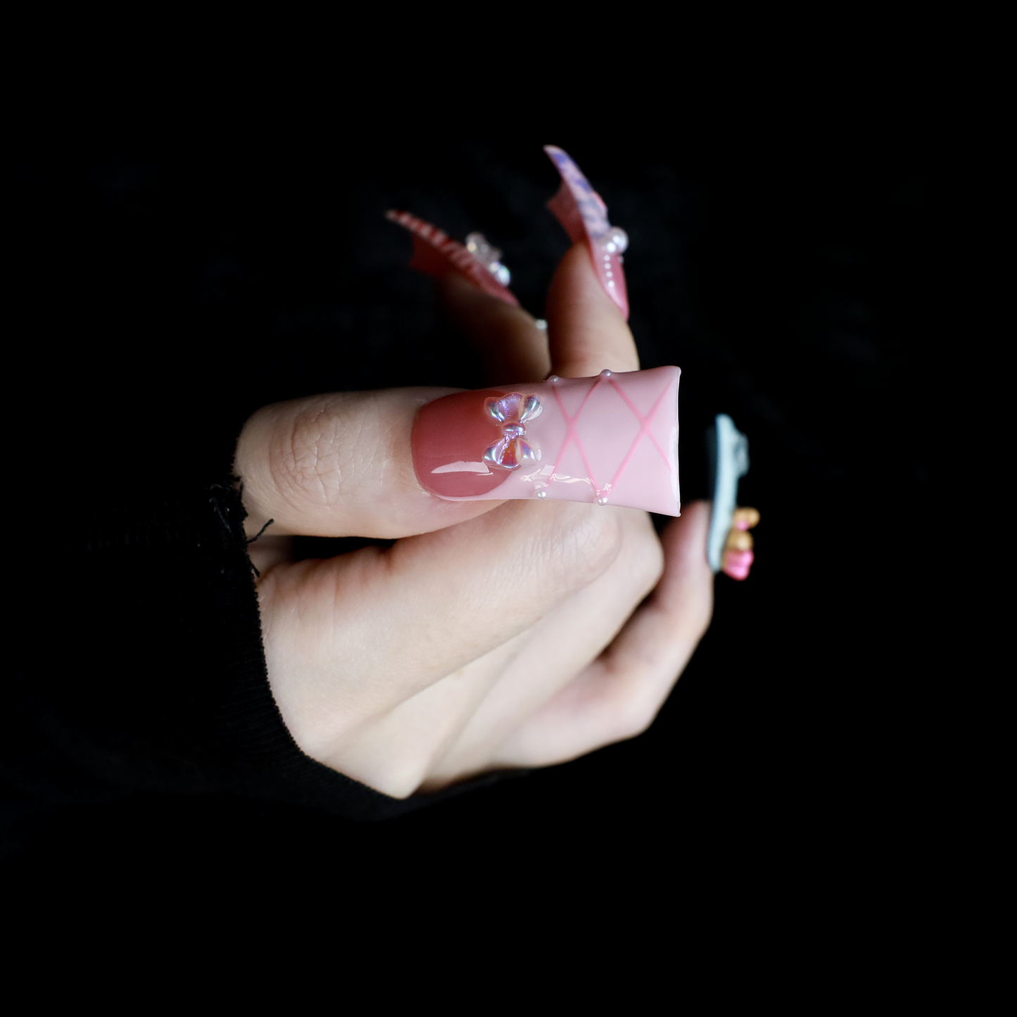 Whimsical 3D Long Duck Press-On Nails