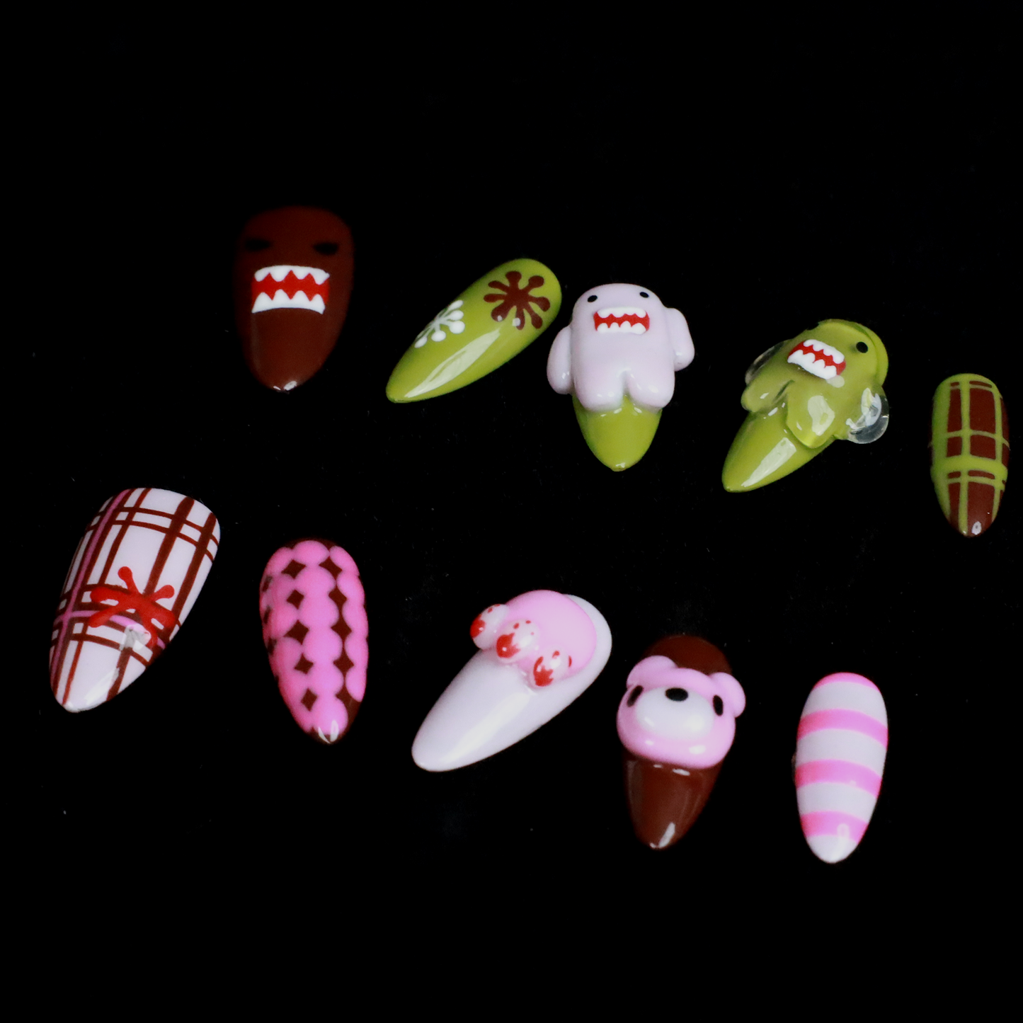 Playful Monster Press-On Nails