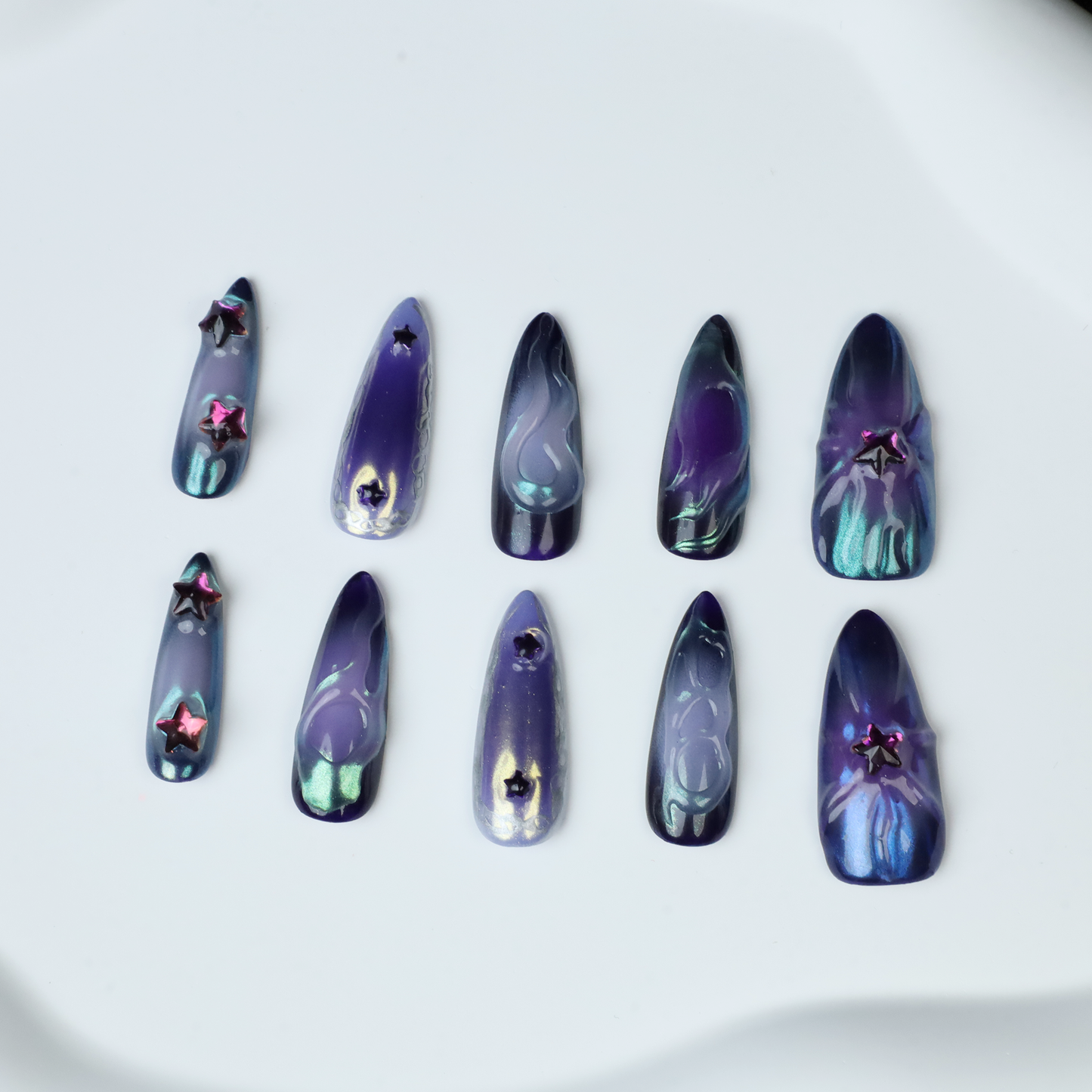 Aurora Effect Custom Press On Nails