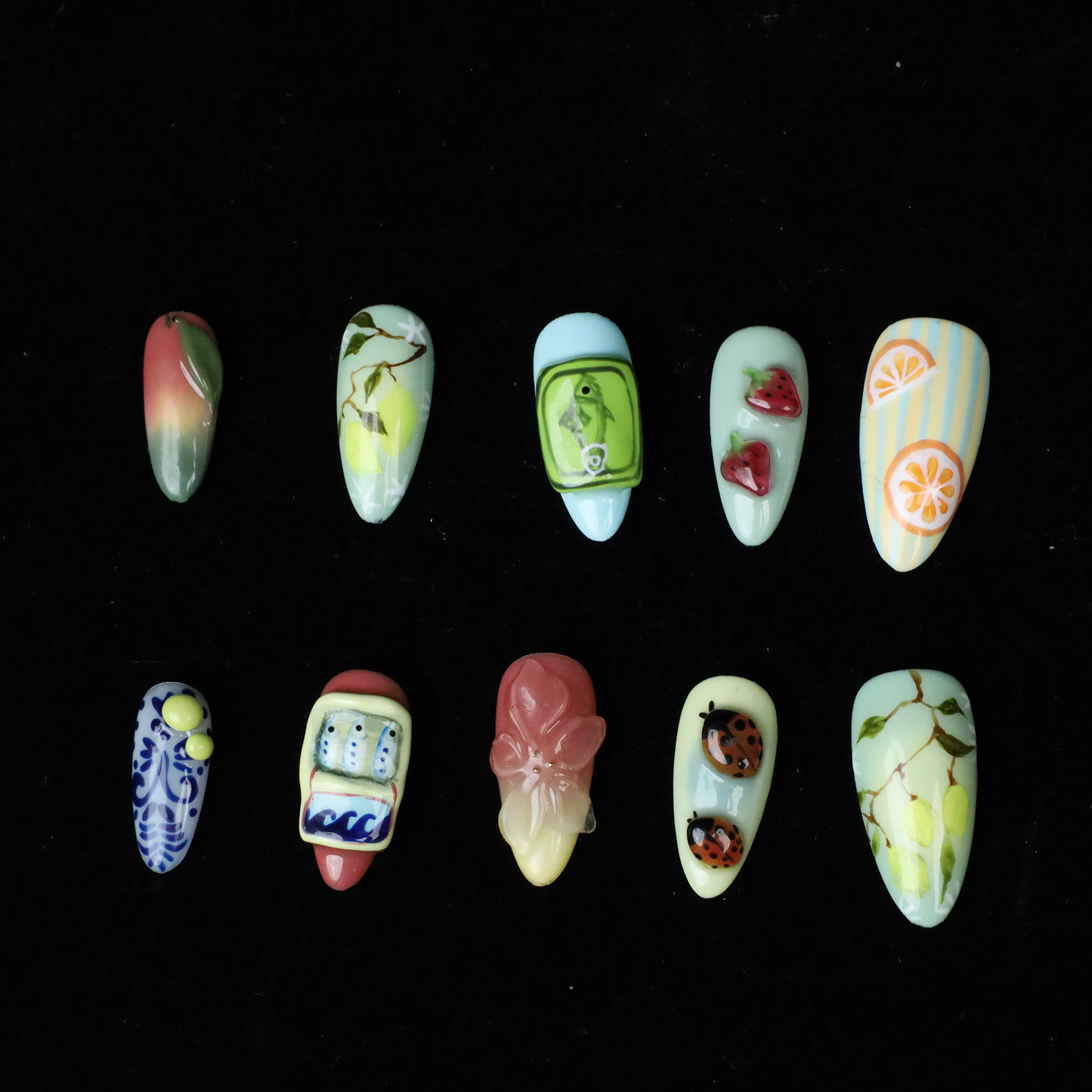 Cute Fruity Vibe Press-On Nails