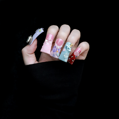 Whimsical 3D Long Duck Press-On Nails