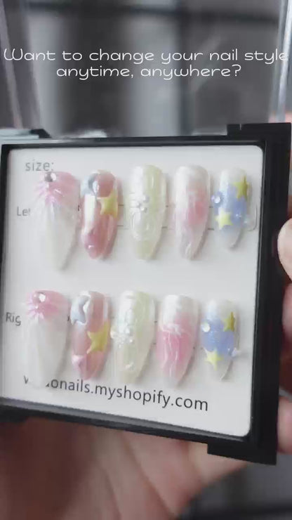 Ocean-Themed Press-On Nails